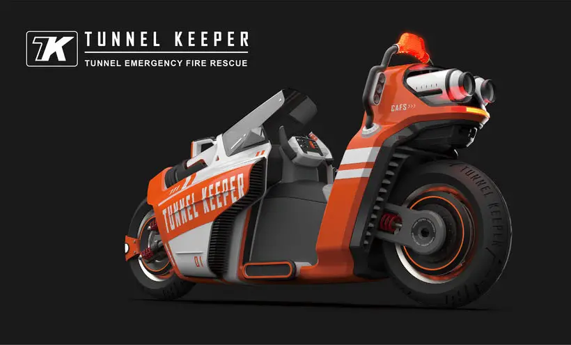 Tunnel Keeper - High-Mobility Fire Rescue Vehicle for Tunnel by Shu-Qing Ou, Wei-Chi Chen, Ying-Cih Shao, and Ching-Hsin Hsu