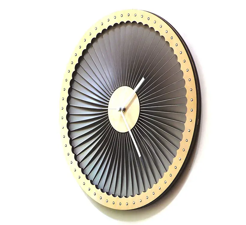 Turbine Handmade Plywood Wall Clock