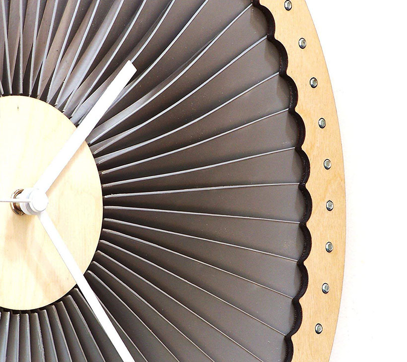 Turbine Handmade Plywood Wall Clock