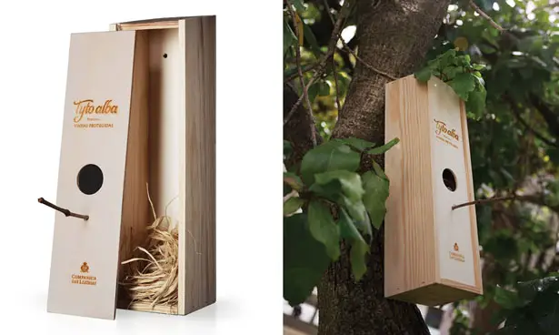 Tyto Alba Wine Features Creative Packaging Design That Transforms Into A Bird House