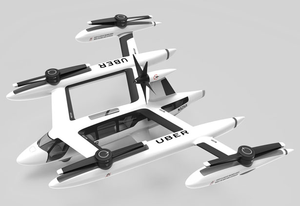 Futuristic Uber Flying Car Concept