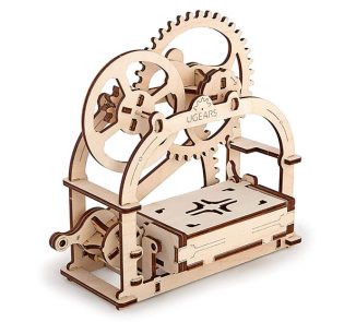Cool UGears 3D Moving Business Card Holder Kit Brings Mechanical Magic to Any Desk
