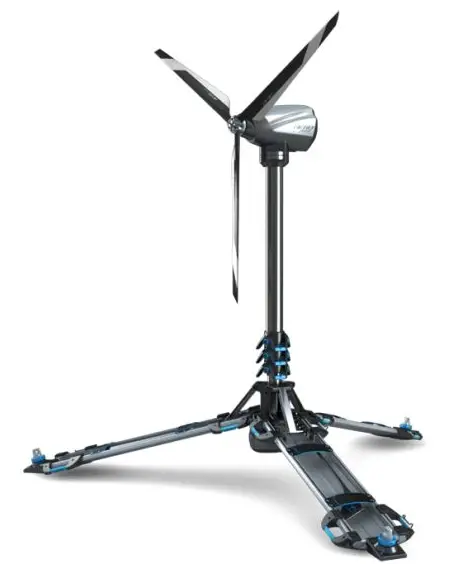 ultra portable eolic foldable wind powered generator