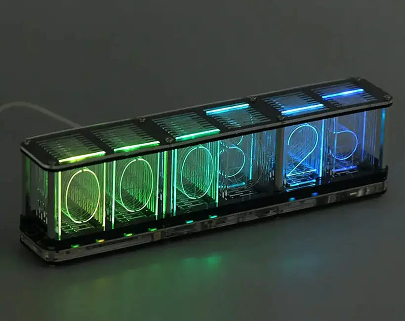 Uncommon Carry RGB Tube Clock