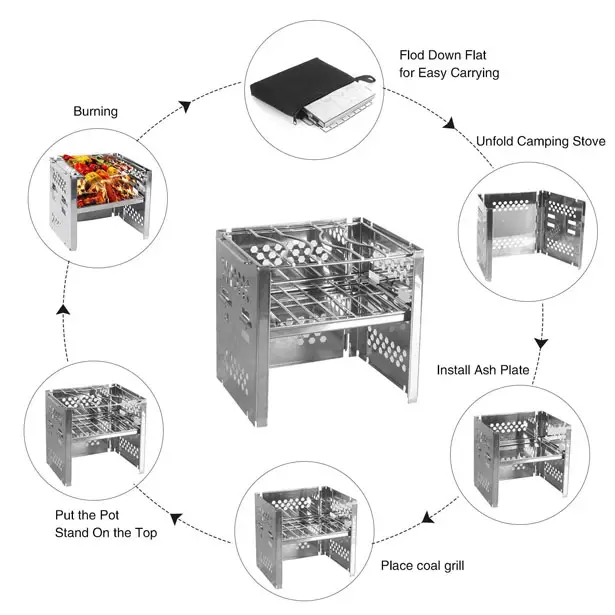 Unigear Wood Burning Portable Camp Stove