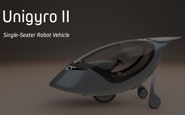 Unigyro II: Single-Seater Robot Vehicle by Morteza Vafadar