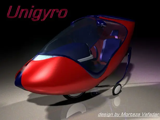 Unigyro Single Seater Vehicle Design by Morteza Vafadar