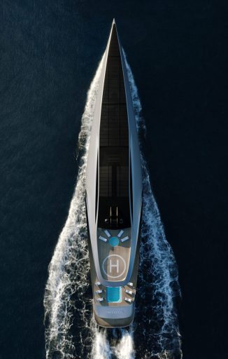 Unique 71 Concept Yacht Features Sleek Lines and Razor-Sharp Bow to Cut Through Waves Smoothly