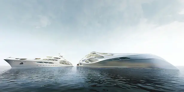 The First of 5 Unique Circle Yachts : JAZZ Yacht by Zaha Hadid Architects