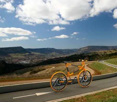 urban bike with folding wheel system