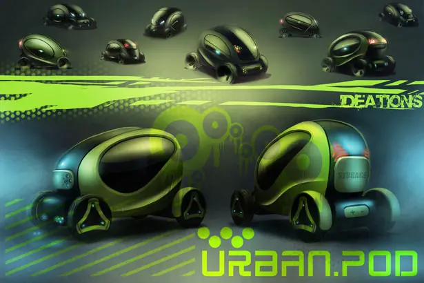 Stylish Urban.Pod Compact Vehicle For Convenient Driving in Busy City Traffic