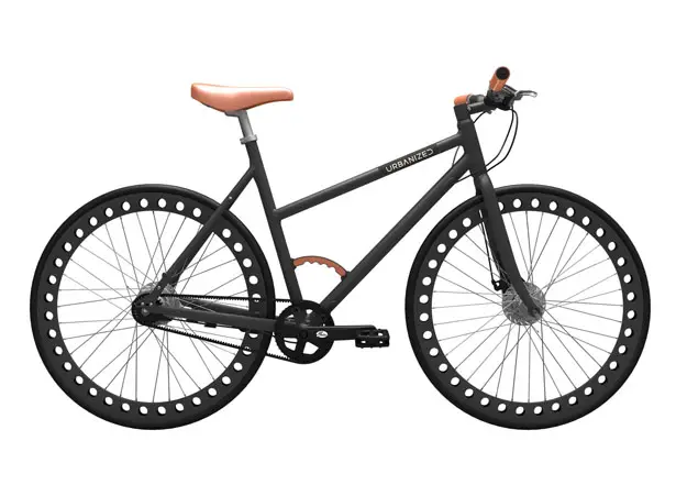 Urbanized Bicycle Features Airless Tires for Big City Living