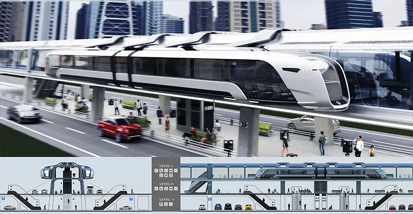 V-Rail Futuristic Green Rail Transportation Concept for CRCC