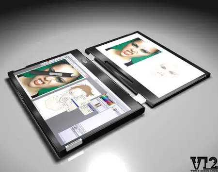 v12 dual touch screen laptop concept