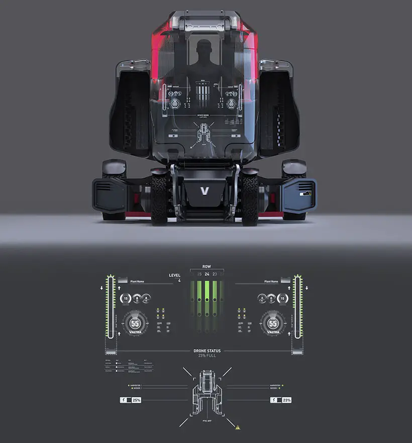 Valtra Vertical Farming Tractor 001 Concept by Jack Donald Morris, Alireza Saeedi, and Benjamin Miller