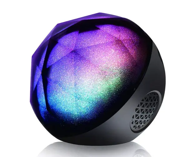 VersionTECH Portable Colorful LED Ball Speaker with a Mini Remote Control