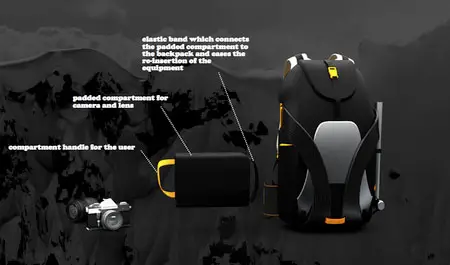 vertical freeride backpack