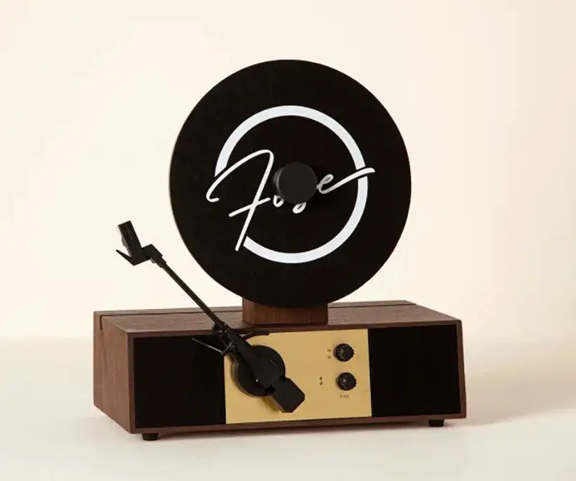 Vertical Vinyl Record Player with Bluetooth