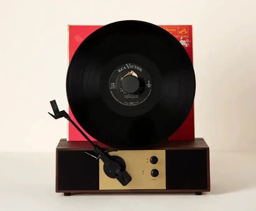 Vertical Vinyl Record Player with Bluetooth