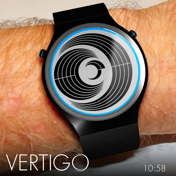 Vertigo LCD Watch by Scheffer Laszlo