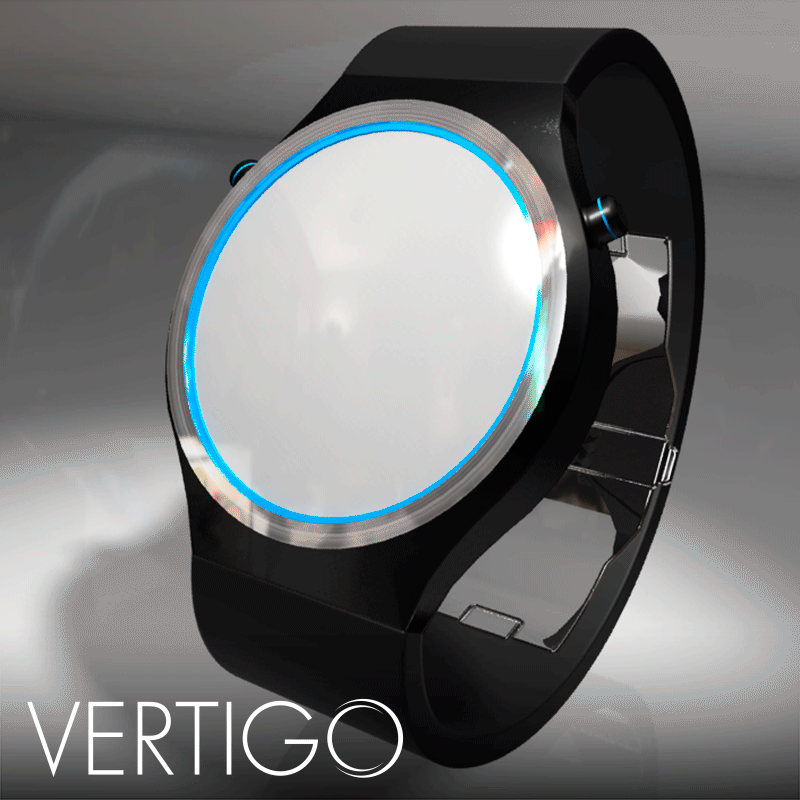 Vertigo LCD Watch by Scheffer Laszlo