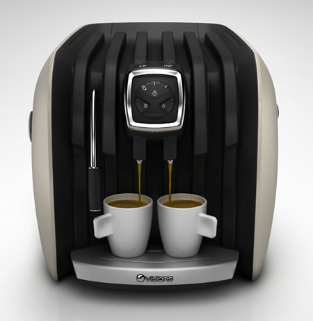 Vespeo Espresso Machine Features Iconic Representation Of Vespa Scooter