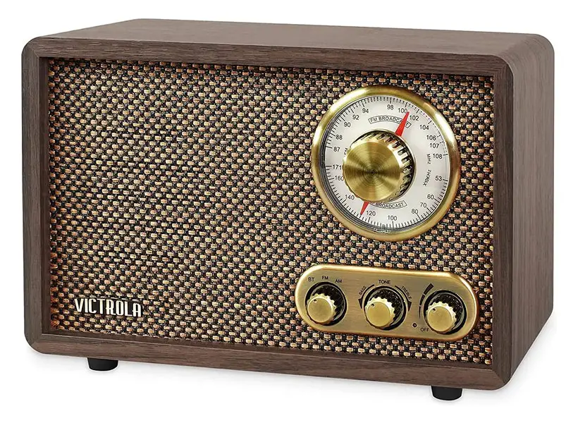 Victrola Retro Wood Bluetooth FM/AM Radio with Rotary Dial