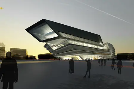 vienna library and learning center by zaha hadid