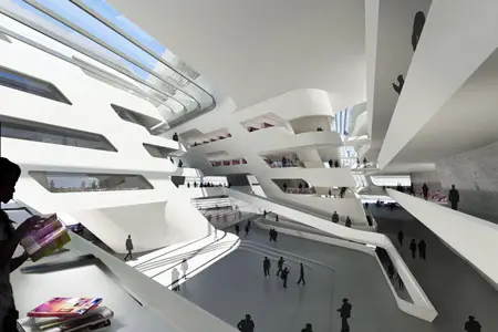 vienna library and learning center by zaha hadid