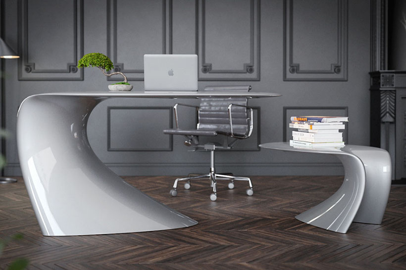 Vitsya Desk and Coffee Table by Nuvist