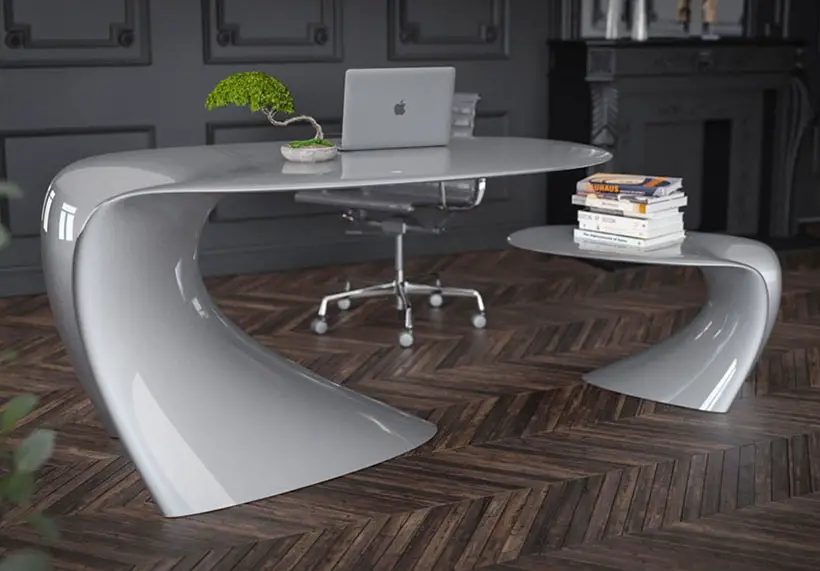 Vitsya Desk and Coffee Table by Nuvist