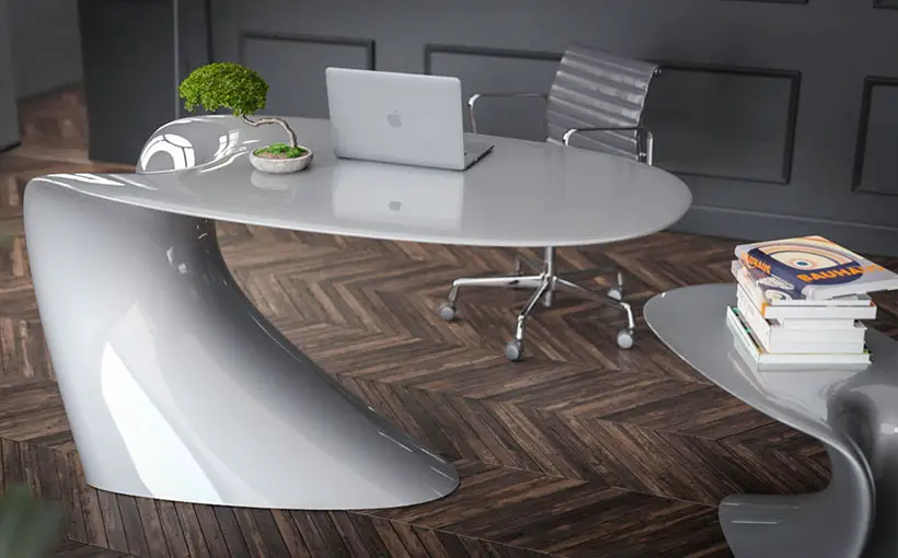 Vitsya Desk and Coffee Table by Nuvist