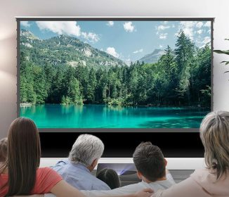 VIVIDSTORM S PRO Motorized Projector Screen Supports 8K/4K Resolution with Active 3D Ready