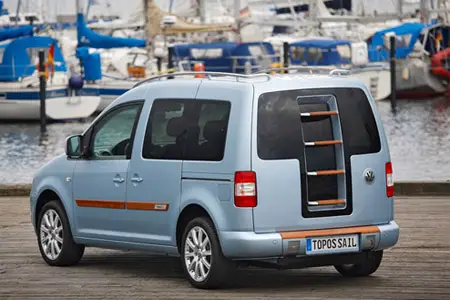 volkswagen features wooden boat deck