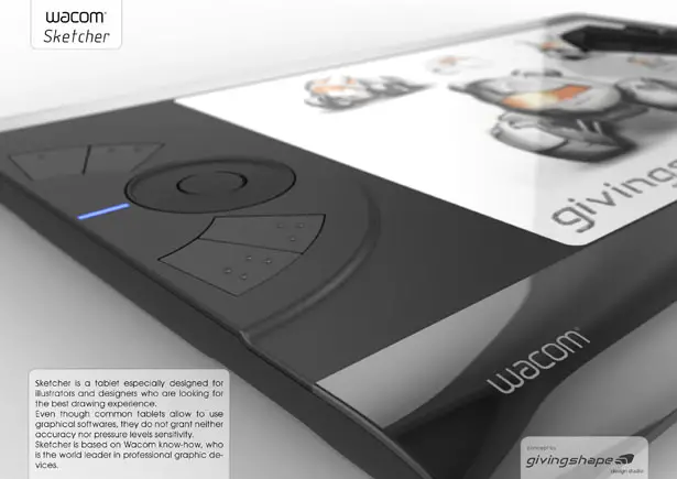 Wacom Sketcher Digital Sketchpad Concept by Massimo Battaglia