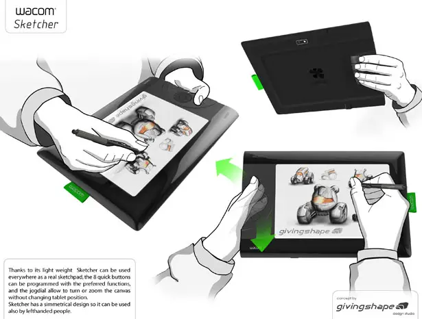 Wacom Sketcher Digital Sketchpad Concept by Massimo Battaglia