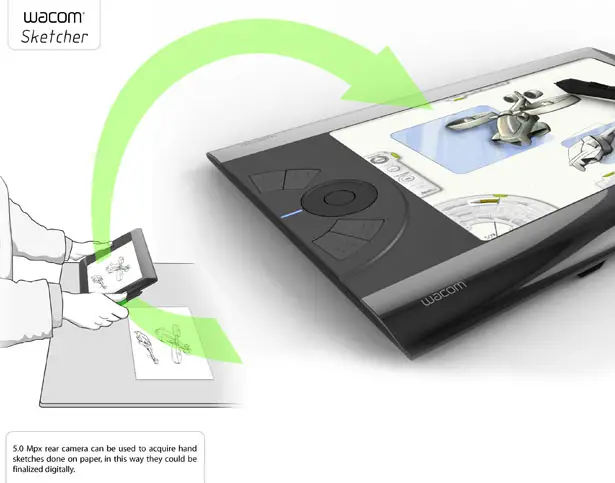 Wacom Sketcher Digital Sketchpad Concept by Massimo Battaglia
