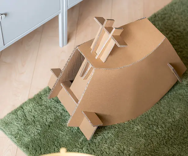 Watch and Roll - Cardboard Children Rocking Chair by Napp Studio & Architects