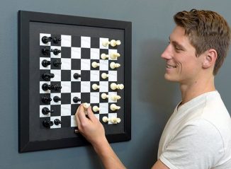 Wall-Mounted, Magnetic Chess Set Offers Unique Decoration for Your Wall