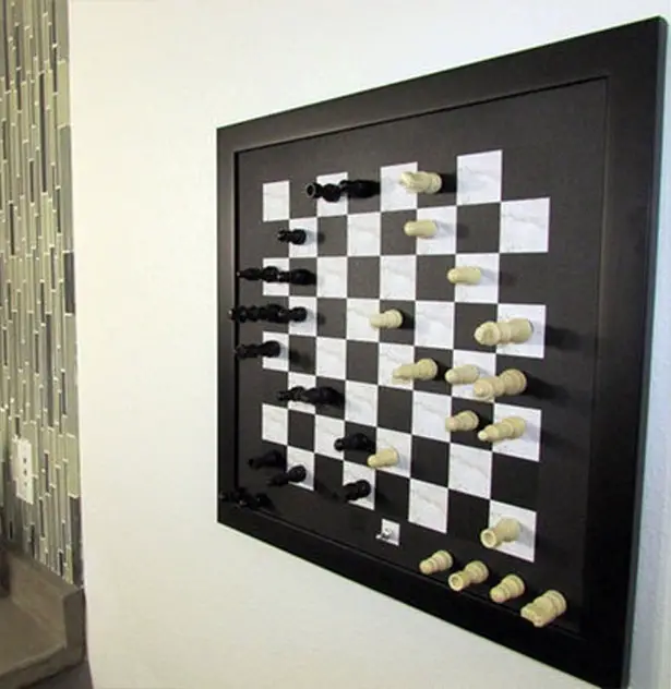 Wall-Mounted, Magnetic Chess Set