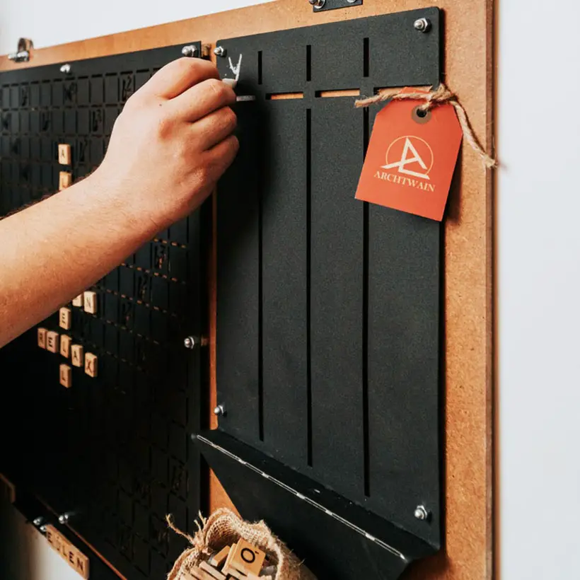 Wall Mounted Scrabble Game Board Doubles As a Cool Metal Wall Art