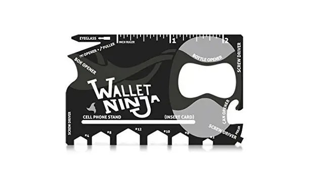 Wallet Ninja 18 in 1 Multi-Purpose Credit Card Size Pocket Tool