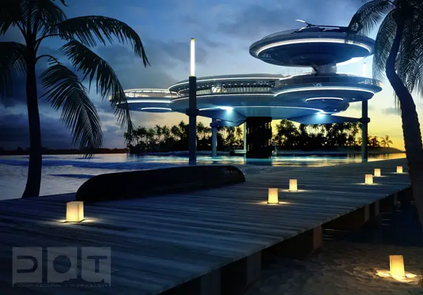 Water Discus Underwater Hotel by Deep Ocean Technology