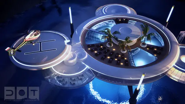 Water Discus Underwater Hotel by Deep Ocean Technology