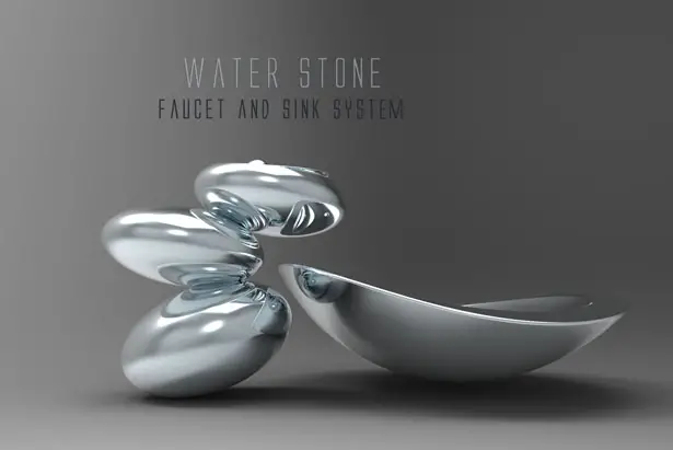 Water Stone Faucet and Sink System by Omer Sagiv