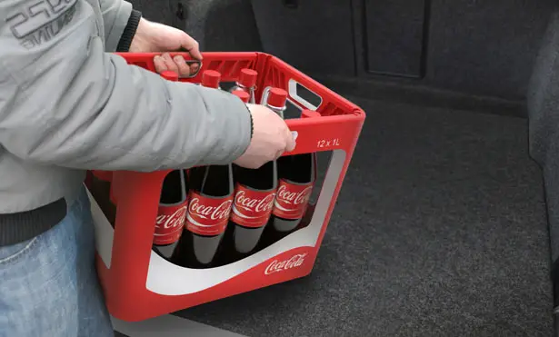 Wave Coca Cola Bottle Reusable Crate Design by Entwurfreich