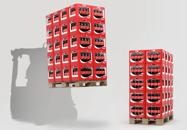 Wave Coca Cola Bottle Reusable Crate Design by Entwurfreich