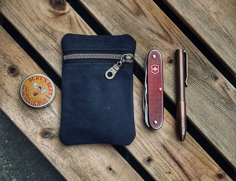 Carry Your Everyday Carry Safely Inside This Waxed Canvas EDC Pocket Pouch