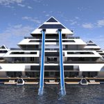 WAYA : A Modular Floating Building for Future Offshore Living Experience by Lazzarini Design