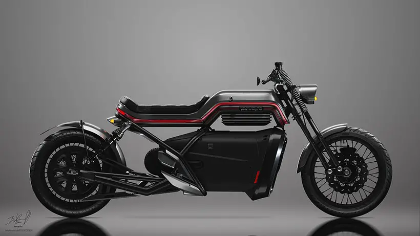 WAYRA EV-03 Electric Motorcycle Cruiser by Pablo Baranoff Dorn